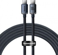 Kabel USB-C do USB-C Baseus Crystal Shine, 100W, 2m (czarny)