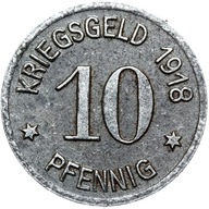 + Waldhof Tilsit - Sowieck - Tylża - NOTGELD - 10 Pfennig 1918 - żelazo !