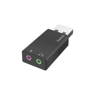 ADAPTER USB-A WT - 2xJack 3,5 GN