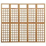 Izbový paraván 5-panelový/trojica, jedľové drevo