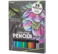 Ceruzkové pastelky 36 ks na biely a čierny papier 8 farieb neónov 47