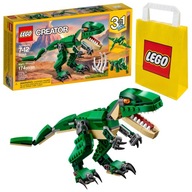 KLOCKI LEGO CREATOR 31058 POTĘŻNE DINOZAURY 3W1 DINOZAUR DLA DZIECI + TORBA