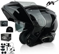 NAXA KASK MOTOCYKLOWY SZCZĘKOWY FO5 r.S + PINLOCK | INTERKOM W ZESTAWIE