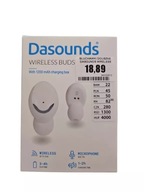 SŁUCHAWKI DOUSZNE DASOUNDS WIRELESS BUDS BIAŁĘ