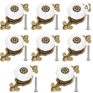 GIAK – Vintage bútorfogantyúk (7 db) | Kerámia + Fém | Retro stílus