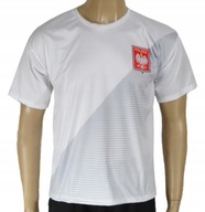 Koszulka piłkarska POLSKA 2018 r. 158 biała