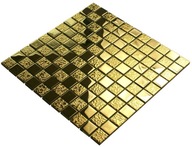 Sklenená mozaika zlatá, zlatá dlažba MIX GOLD CERAMIK, dekoratívna mozaika