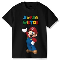 Super Mario Detské tričko s menom