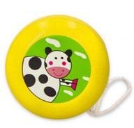 Drewniane jojo Gra zręcznościowa dla dzieci Yoyo ze zwierzątkiem