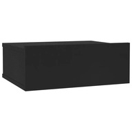 vidaXL Závesný nočný stolík, čierny, 40 x 30 x 15 cm, drevotrieska