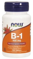 Now Foods Vitamín B1 Tiamín 100 mg 100 tbl SRDCE