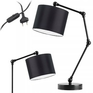 Lampka nocna na biurko lampa biurkowa nocna LED biurowa E27 czarna