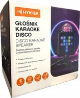 GŁOŚNIK KARAOKE DISCO HYKKER BKSD-110 DYSKOTEKA LED 2 MIKROFONY BLUETOOTH