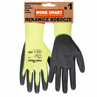 Pracovné rukavice potiahnuté PU - Yellow/Black, XS - malé dámske veľkosť