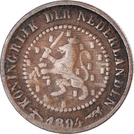 Moneta, Holandia, Wilhelmina I, 1/2 Cent, 1894, VF
