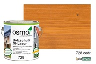 OSMO 728 lazura olejna do ochrony drewna 2,5l cedr