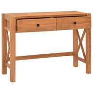 Písací stôl s 2 zásuvkami, 100x40x75 cm, teakové drevo