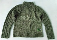 COCCODRILLO zielony melanż sweter dla chłopca 158