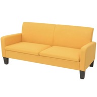 vidaXL Sofa 3-osobowa, żółta, 180 x 65 x 76 cm, 244713