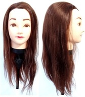 Hlava dámska tréningová hlava na česanie syntetických vlasov 55cm
