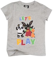 BING králik BLÚZKA T-SHIRT chlapčenské tričko bavlna sivá 104 R803D