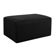 Ottoman Pouf Cover Footrest Tabure Slipcover Black