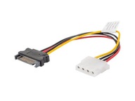 Kabel adapter Lanberg SATA zasilający(M) - Molex(F) 0,15m