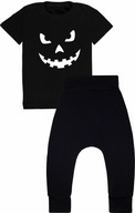 Komplet, T-shirt halloween, Dzień Dyni, czarny.