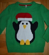 366 # Świąteczny sweter Pingwinek 5/6 L_110 cm