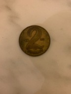 Moneta Węgry 2 Forint, 1974 Mosiądz numizmatyka kolekcje