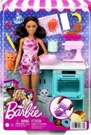 Mattel Barbie lalka kucharka z kotkiem HCD43