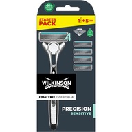 Zestaw WILKINSON Quattro Essential 4 Precision Sensitive 5x Wkłady + Rączka