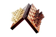 SQUARE - Magnetický drevený šach 290 Intarzia