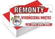 Wizytówki firmowe GOTOWY PROJEKT GRATIS 200 sztuk WYKOŃCZENIE WNĘTRZ REMONT