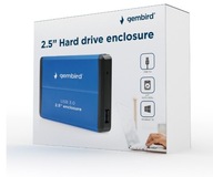 GEMBIRD OBUDOWA HDD/SSD USB 3.0 2.5" SATA, ALUMINIUM, NIEBIESKA