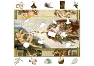 Drevené puzzle A4 Michelangelo Stvorenie Adama