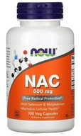 NAC 600mg N-acetylcysteín NOW Foods 100 kaps.