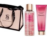 Zestaw Victoria’s Secret Romantic mgiełka balsam torebka z logo prezent