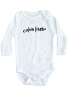 Calvin Klein białe body z długim rękawem 6 - 9 m