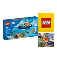 LEGO CITY č. 60377 - Potápačský čln pre výskumníka +Taška +Katalóg LEGO 2024