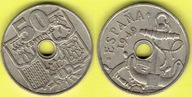 Hiszpania 50 Centimos 1949 r. (51)