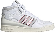 Buty sportowe adidas Forum Mid r.43 1/3 Wysokie Skórzane Białe Sneakersy