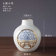 Chiński styl biały pozłacany ceramiczny wazon