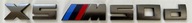 BMW X5 M50d X5 M 50d emblemat logo znaczek napis szary (steel grey)