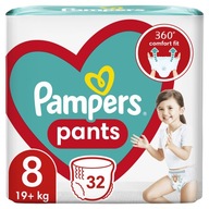 PAMPERS PANTS R.8 PIELUCHOMAJTKI 32 SZTUKI COMFORT