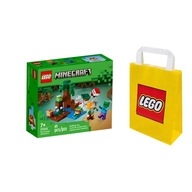 LEGO MINECRAFT č. 21240 - Dobrodružstvo na mokradiach + Darčeková taška LEGO
