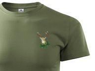 Bavlnené tričko Tričko s poľovníckou výšivkou Býk Jeleňa darček Poľovníka