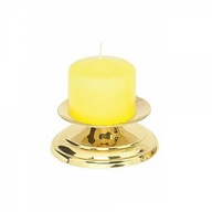 Świecznik mosiężny kol.złoty na grube świece 7 cm