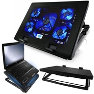 CHLADIACA PODLOŽKA POD NOTEBOOK 15-17 PALCOV, NASTAVITEĽNÝ SKLON A OTOČKY