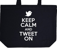 KEEP CALM AND TWEET ON torba zakupy prezent